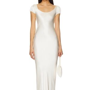 Amanda Uprichard Senna White Satin Dress